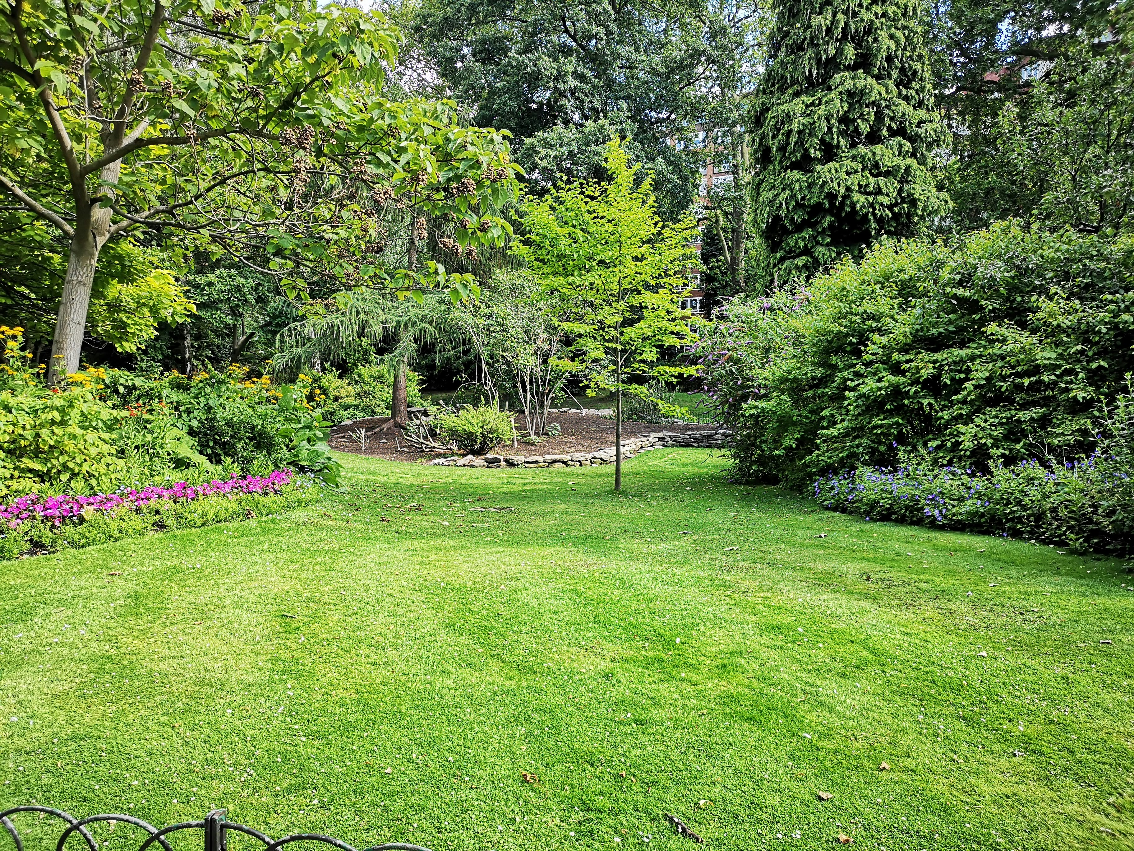 Beautifully maintained garden with lush greenery
